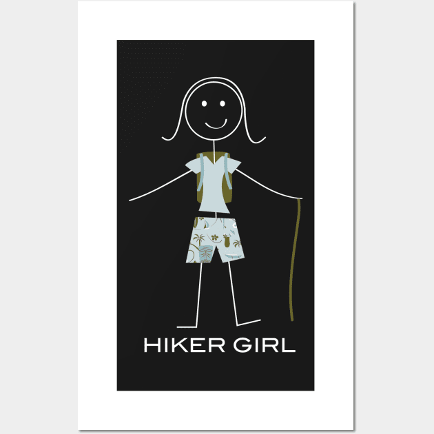 Funny Womens Hiking Design Wall Art by whyitsme